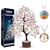 Rose quartz crystal bonsai tree crystal for desk office decor for women office desk accessories pink room decor aesthetic pink crystal spiritual gifts small decor items for shelf  urban country home decor