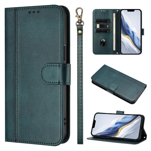 Étui Galaxy S20 Plus vert foncé avec rabat magnétique et fentes pour cartes