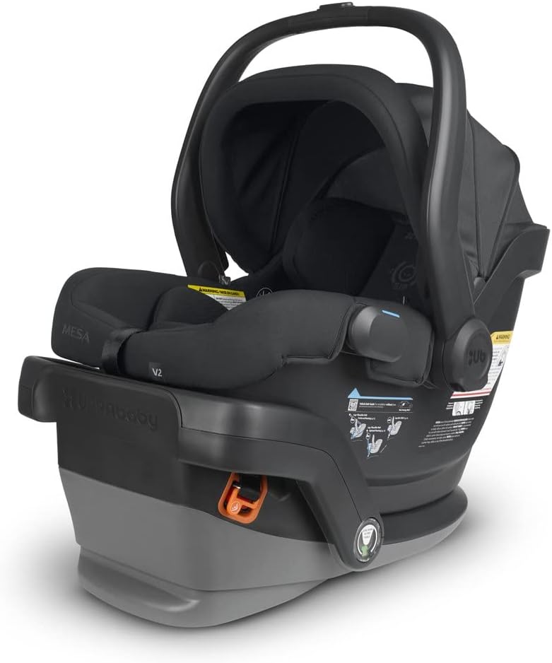 Product image of UPPAbaby Mesa V2 Infant Car Seat/Easy Installation/Innovative SmartSecure Technology/Base + Robust Infant Insert Included/Direct Stroller Attachment/Jake (Charcoal)