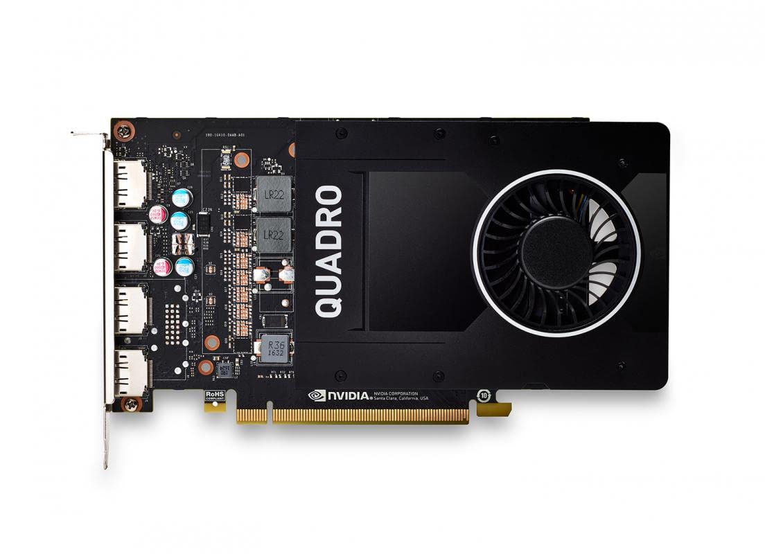 DELL Nvidia Quadro P2000 5GB GDDR5 Single-Slot Graphics Card 1024 CUDA  Cores, TFLOPS, 160bit, 140GB/s, x DisplayPort 75W Power