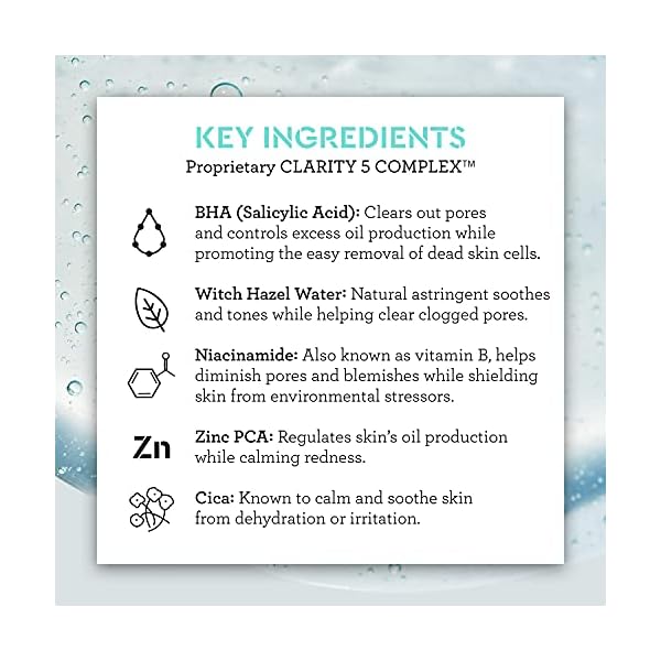 Bliss Clear Genius Clarifying Gel Cleanser â 6.4 Fl Oz â Salicylic Acid BHA to Purify Pores, Remove Excess Oil & Dirt â Non-Drying, Vegan & Cruelty-Free â Tea Tree Scent â Suitable For All Skin Types