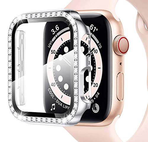 Miimall Bling Case Compatible for Apple Watch SE Series 6/5/4 44mm