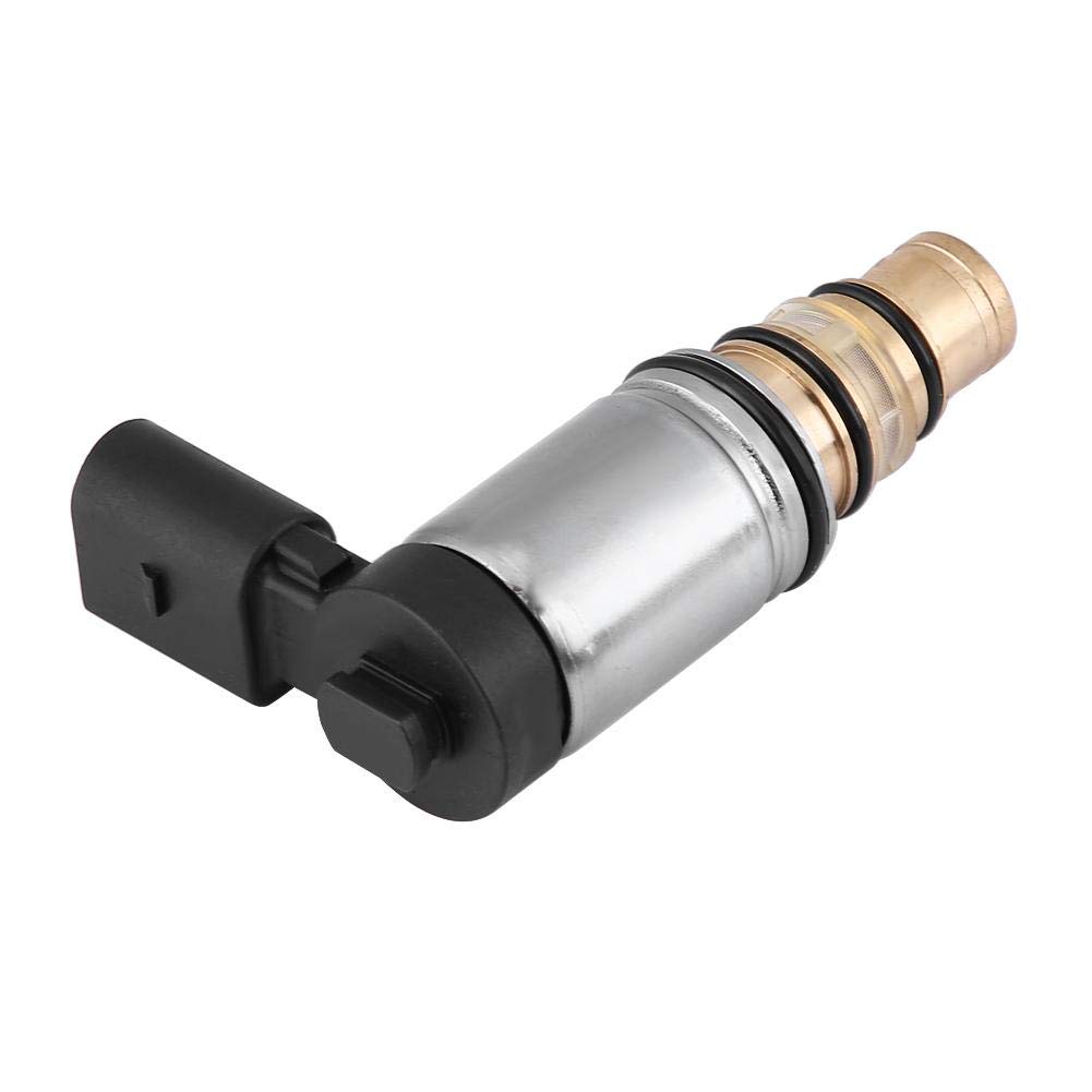Qiilu Válvula solenoide de control de CA del coche, 1K0260859F Válvula solenoide de control del compresor de CA para para para Sanden PXE16 PXE14