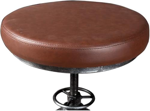 Miniatura 3 de Taburetes de bar giratorios industriales para isla de cocina, sillas de comedor, asiento de poliuretano, altura ajustable de 25 a 31 pulgadas