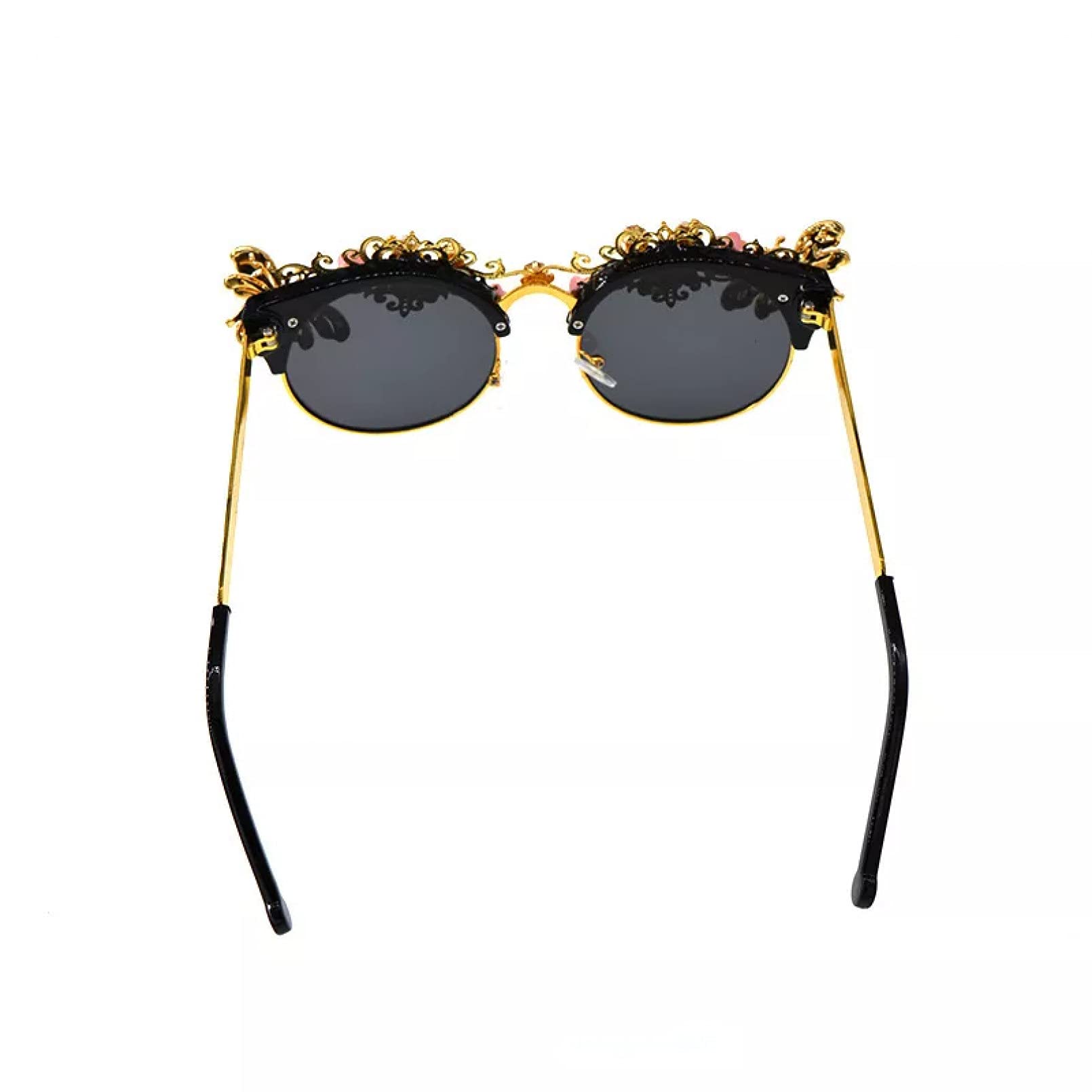 BAJIE Sonnenbrille Handgemachte Barock Strass Blume Biene Sonnenbrille Damen Sonnenbrille Kristallgläser Party