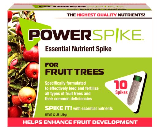 for Fruit Trees. Essential Nutrient Spike formulated to Feed All Types of Fruit Trees (Apple, Peach, Orange, Lemon, Lime, etc.) and Address Common Deficiencies (10 Spikes - 3.2 Lbs)