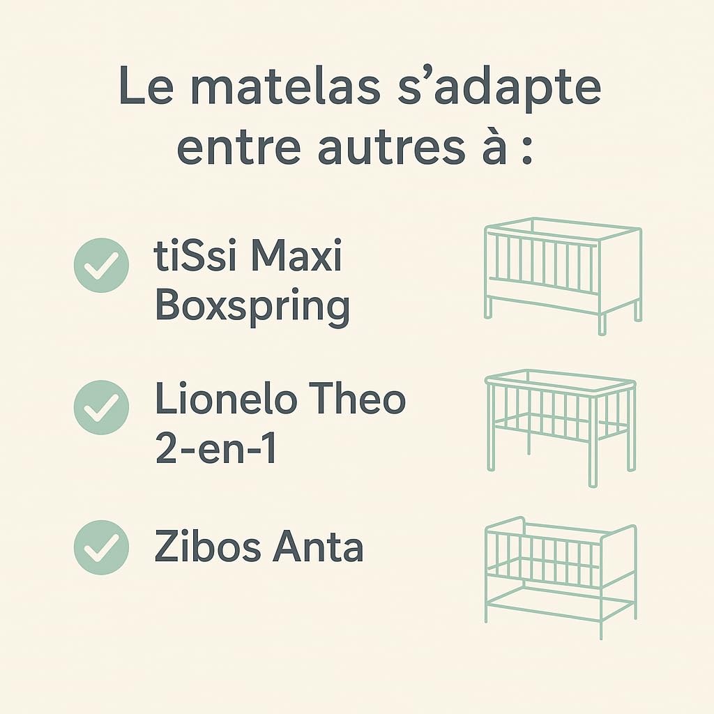 Totsy Baby Matelas cododo 90x50 cmpour nacelle Berceau couffin bébé Naissance Enfant Poussette Landau Rectangle Parc Nouveau-né Nourrisson Confortable – Respirant & Lavable 90 x 50 Oeko-Tex