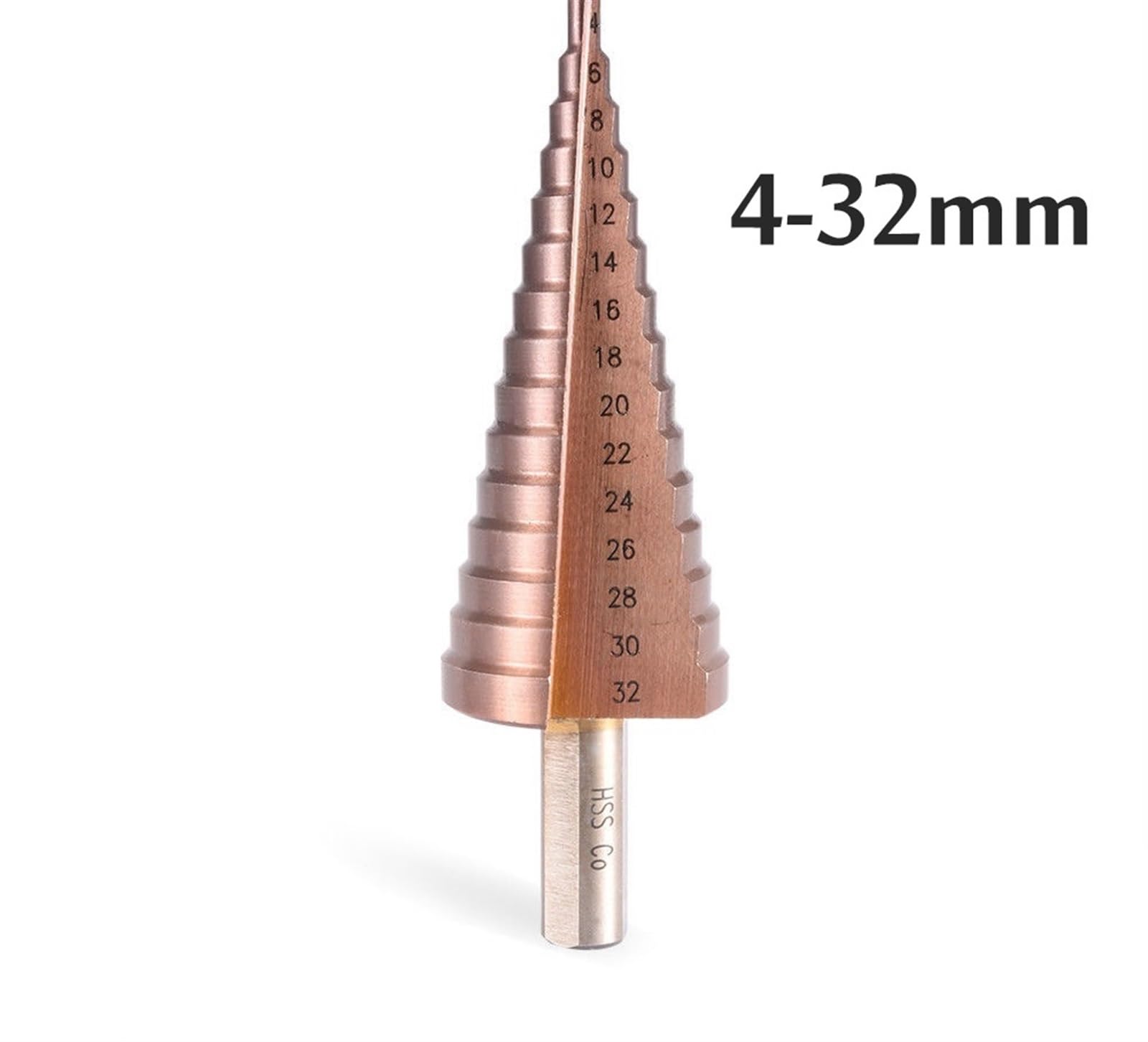 Wiertło do metalu 4-12/20/32 mm wiertło krok bit stal szybkotnąca stożek zestaw wierteł kobaltowych do stali nierdzewnej (kolor: 4-20 mm (1 szt.)