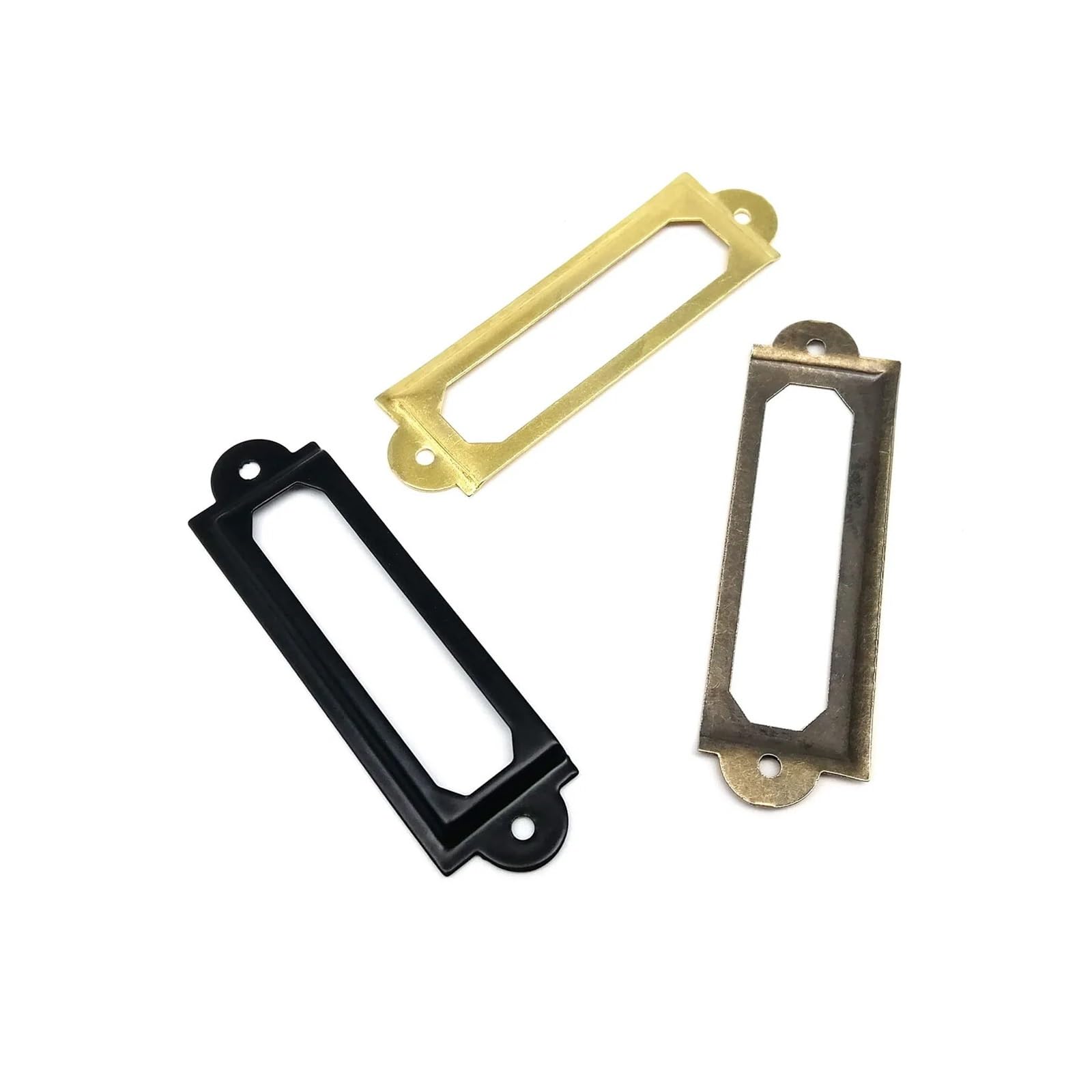 Cidegoo Bronze Iron Drawer Label Holder 200Pcs Name Card Pull Frame For Cabinet Furniture