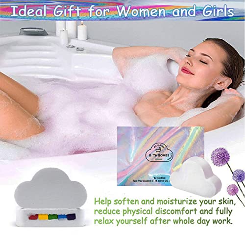 ZTOONE Rainbow Bath Bombs, Float on Water&Release Vivid Rainbow Color, Moisturize Dry Skin,Good for Bubble & Spa Bath(1-Pack) - Image 3