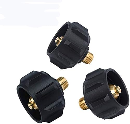 GasSaf Adaptador de propano QCC1 válvula reguladora de gas con tuerca y rosca de tubo macho de 14 pulgadas (3 piezas)
