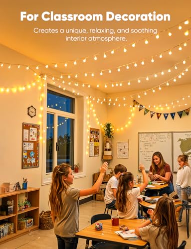 Minetom Globe String Lights, 33 Feet 100 Led Fairy Lights Plug in, 8 Modes with Remote Mini Globe Lights for Indoor Outdoor Bedroom Party Wedding Garden Christmas Tree Decor, Warm White - Image 7