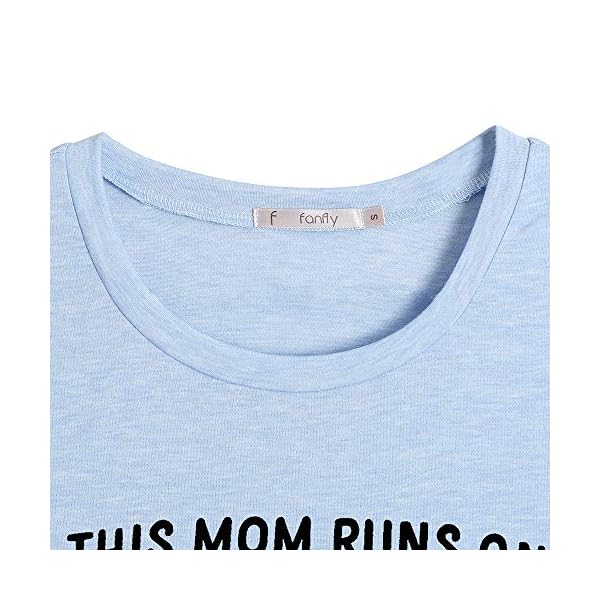 Fanfly Mom Coffee Wine Shirt Women Short Sleeve Funny Graphic Casual Summer Tunic Tops