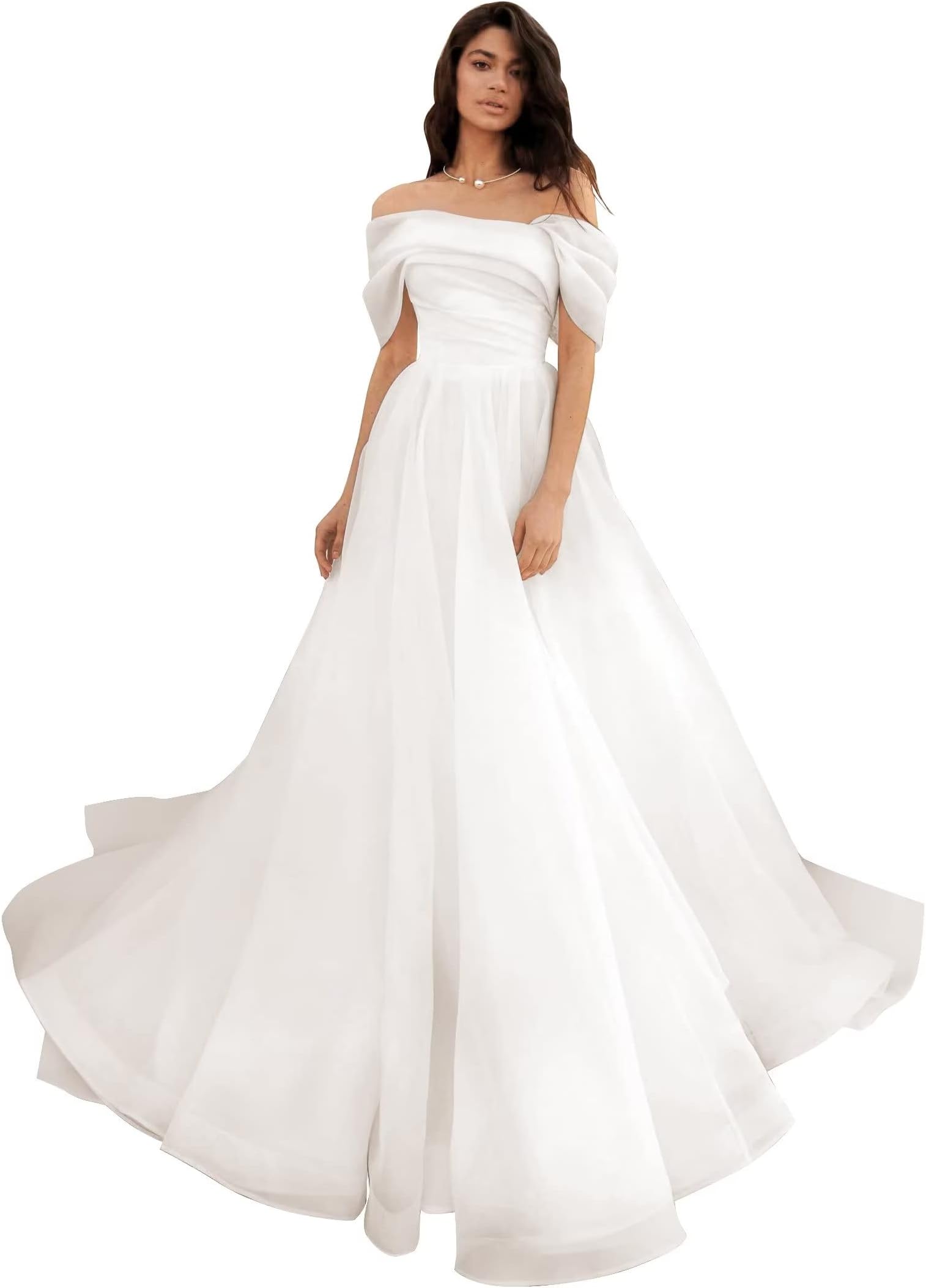 A line organza wedding dress Clearance
