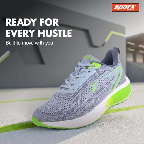 Image of SPARX Sports Running Shoes for Men - Lightweight Breathable Lace-Up Athletic Shoes with Cushioned Comfort, Shock Absorption, Durable Grip, Flexible Sole & Everyday Walking Performance