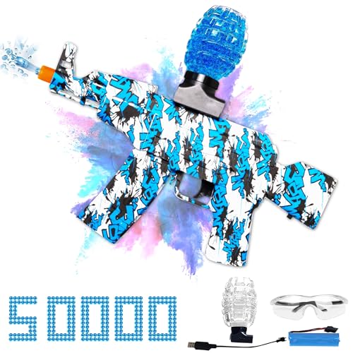 HiFEN® Gel Ball Blaster Toy Electric AKM-47 Gun Soft Bullet 50,000 Ammo with Goggle Outdoor Activities Shooting Team Games Toy Suitable for Teens 14+ and Adults (Assorted) - Image 3