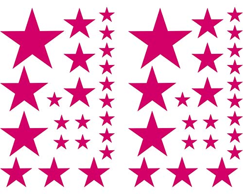 Samunshi® Sterne Aufkleber Set gefüllt Autoaufkleber (pink 041)