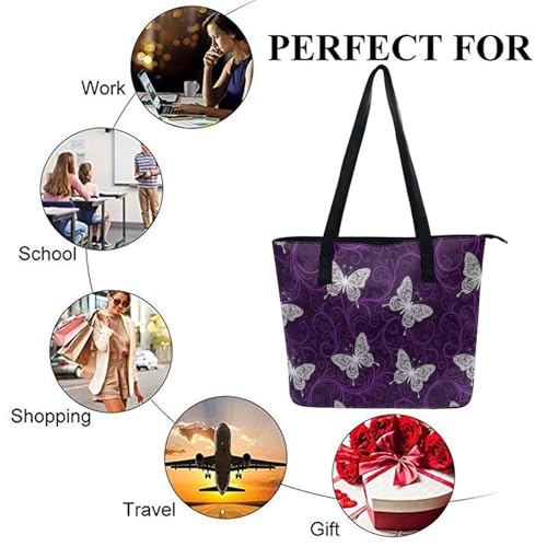 Bolso Tote de cuero ligero unisex elegante miniatura 6