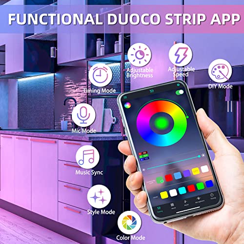 Motion Activated Led Light Strip With App Control, 9.8Ft Rgb Motion Sensor Under Bed Lights With Automatic Shut Off Timer, Music Sync Usb 5V Dimmable Night Light For Bed Wardrobe Cabinet Staircase #TOP3