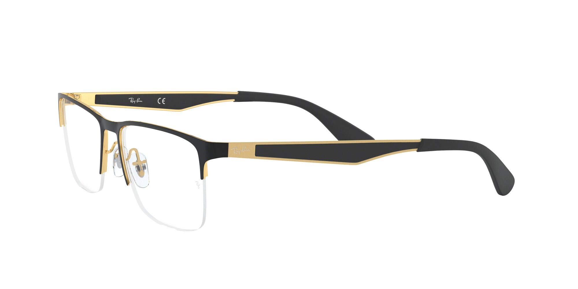 Ray-Ban Herren 0rx 6335 2890 56 Brillengestell, Gold (Gold Top On Black)