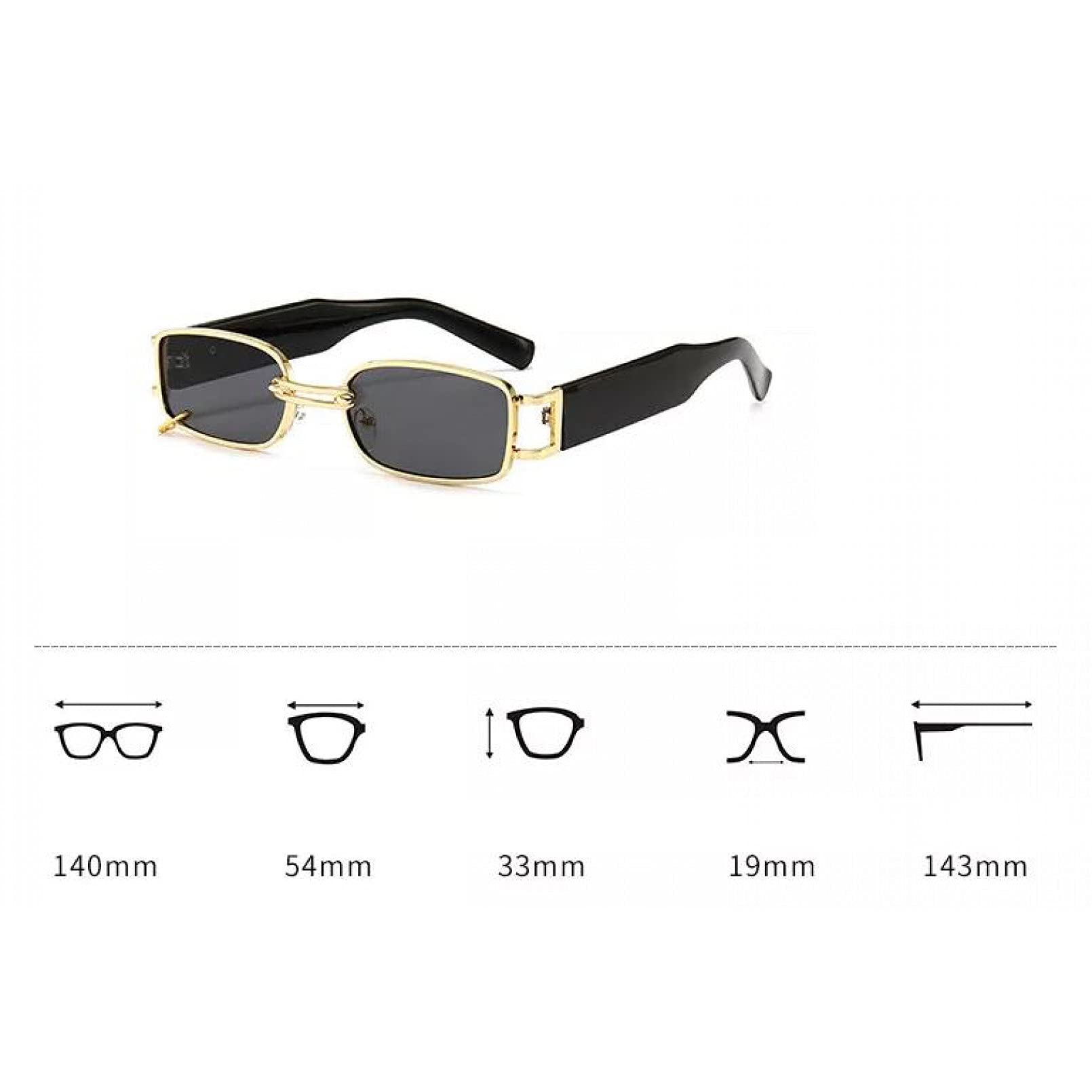 Retro Damen Sonnenbrille Punk Small Rectangle Sonnenbrille Beliebte High-End Herren Sonnenbrille Uv400