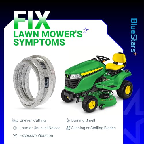 Image of BlueStars M154958 Mower Deck Belt | Aramid Cord | 111.4 inch x 5 /8 inch | Deck Belt - for 48 Inch Decks John Deere GT235 X300 345 X320 325 GT275
