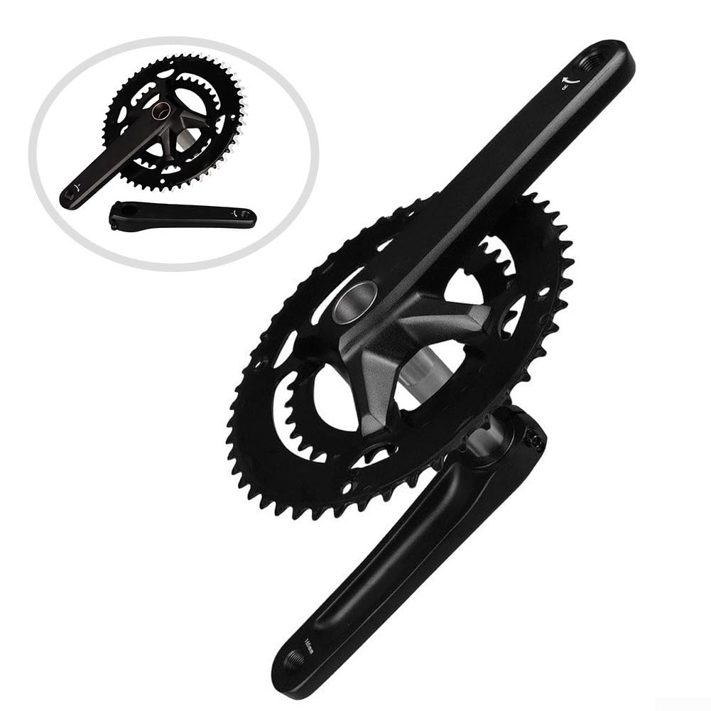 Guarnitura per Road Bike 170mm Alluminio Leggero Guarnitura per | Alluminio leggero 170mm, verniciatura elettroforetica, resistenza ruggine, prestazioni stabili ciclisti(165)