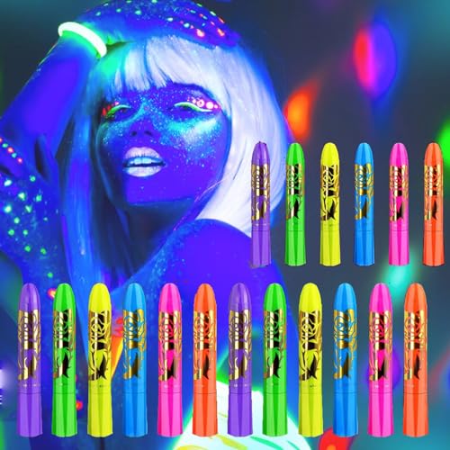Face And Body Painting Kit, Glow In The Dark Halloween Cosplay Makeup Body Paint