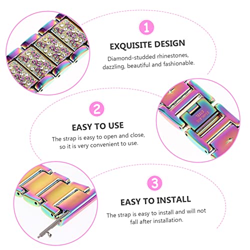 1Pc Chic Rhinestone Replacement Watchband for Watch Stylish Strap Durable Comfortable Wrist Accessory for Everyday Wear4
