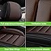 SOUIPA Leather Seat Covers for Mazda CX-30 2020-2024,Car Seat Covers Full Set,Waterproof Seat Protectors Auto Seat Covers,Breathable Nonslip Interior Cover Seats for Cars(Black and Coffee)