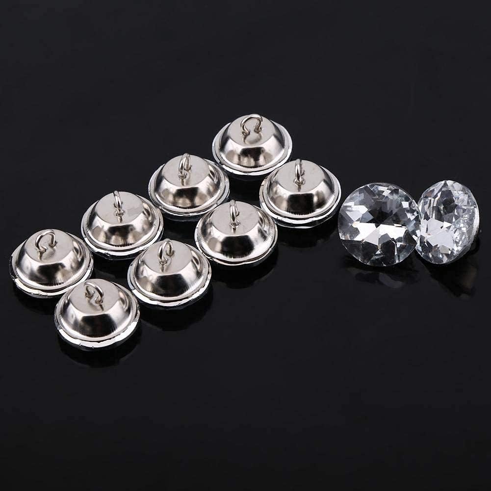 50pcs Buttons Rhinestone Crystal Buttons Bright Craft Decoration Buttons for Bags Shoes Dress Wedding Party (25mm)