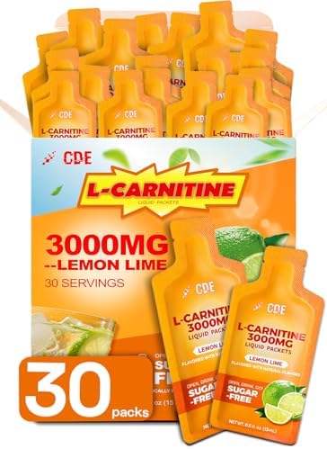 L-Carnitine Liquid 3000 mg Supplement Complex with Green Tea Extr...