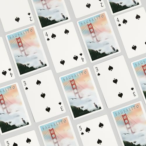 Baraja de 52 cartas tamaño póker Sausalito California miniatura 4