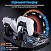 PS5 Stand with 2 Cooling Station & Dual Controller Charging Station for PS5 Console,Digital/Disc Edition, Benazcap PS5 Accessories Cooling Stand with Charge Stock, Headset Holder and 8 Game Slot,Black