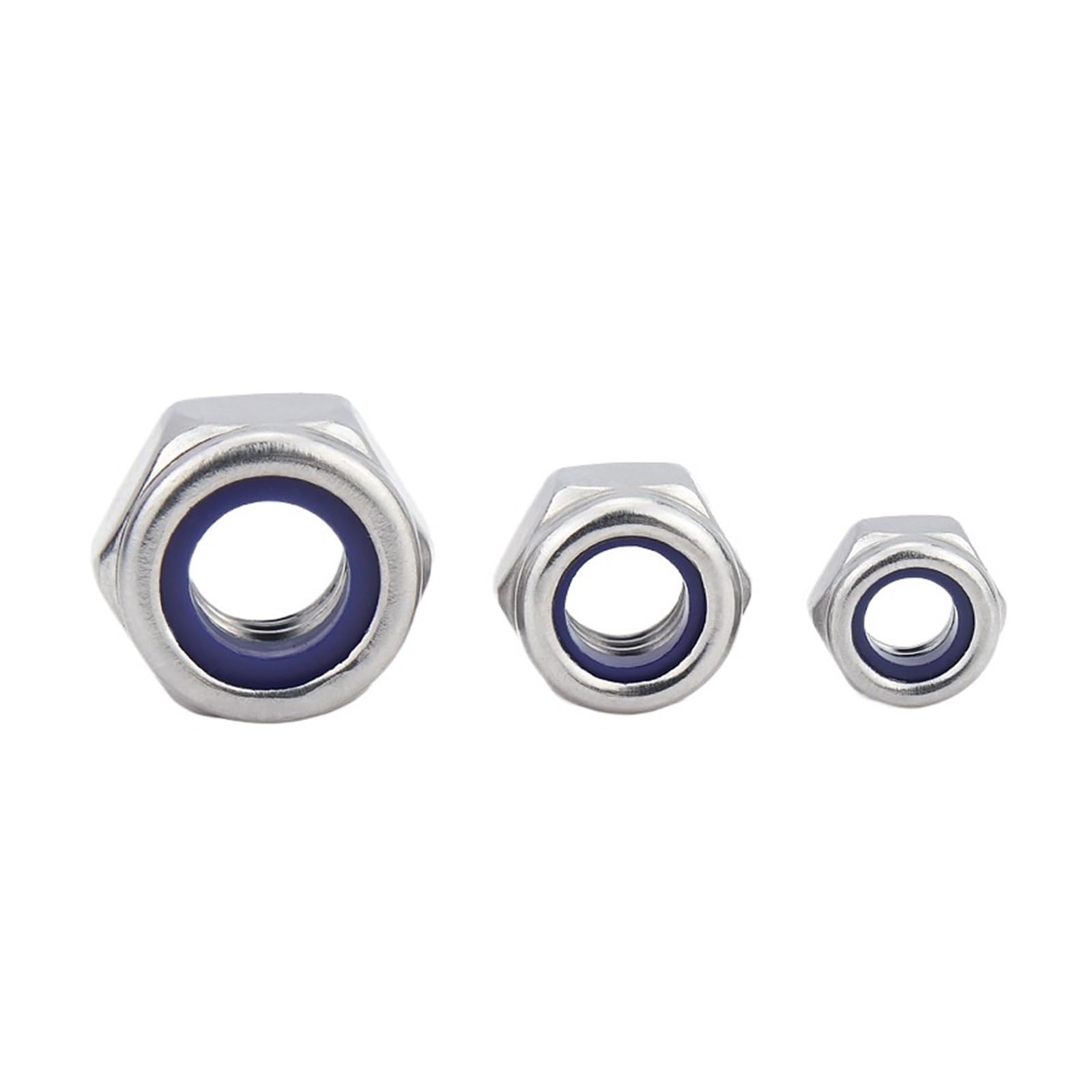 Tuerca antiaflojamiento de rosca izquierda de acero inoxidable M4 M5 M6 M8 M10 M12 304, tuerca antideslizante autoblocante de rosca izquierda(50pcs,M12)