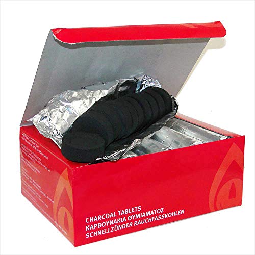 Preisvergleich Produktbild NKlaus 2X Räucherkohle schnellzündend 10 Rollen Ø 40mm 100 Stück Set 40160