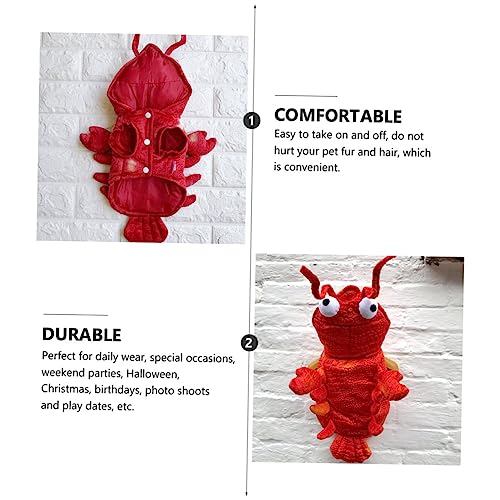 Disfraz Langosta Rojo para Perros Talla S miniatura 3