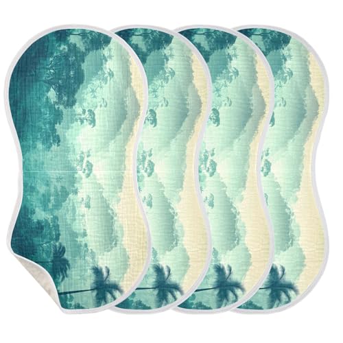 Baby Burp Cloths, Soft Absorbent Burping Cloths for Babies, Cotton Milk Spit Up Rags, Large Size for Newborns, Baby Boys and Girls (Jungle Silhouette)3