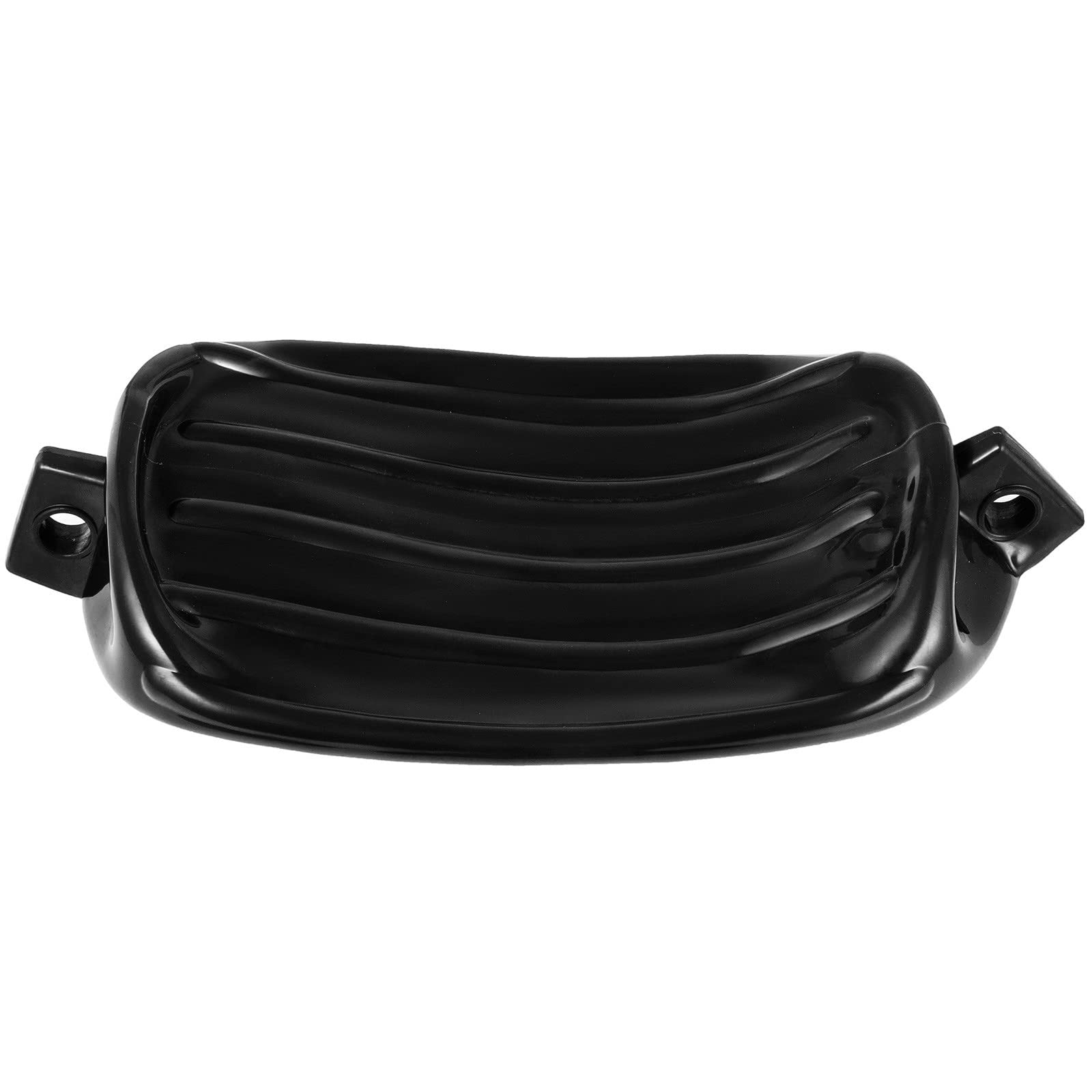 Mophorn Ribbed Twin Eyes Boat Fender Pack of 4 and Pump to Inflate (Black, 8.5 x 27 inches)