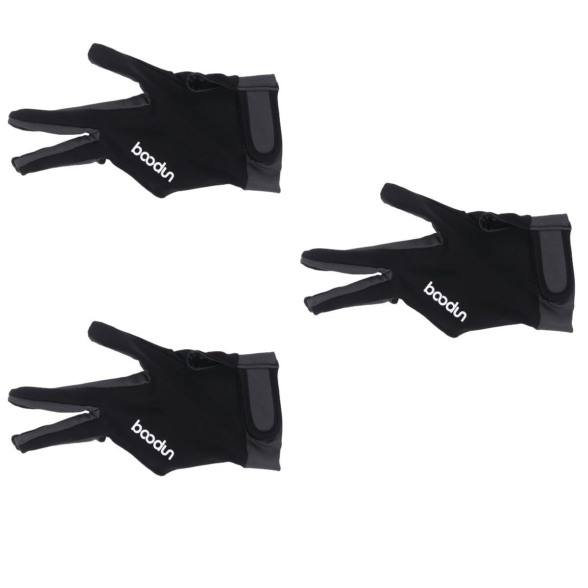 VANZACK 3pièces De Billard à Doigts Accessoire pour Cue Foncé De Snooker Flexible Et Respirant pour Et Femmes