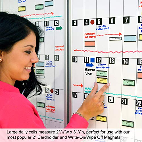 Ultimate Office Magnetic Dy-Erase Whiteboard Modular Monthly Planning Calendar (1 Each), with Optional Accessories Kit - Thumbnail 4