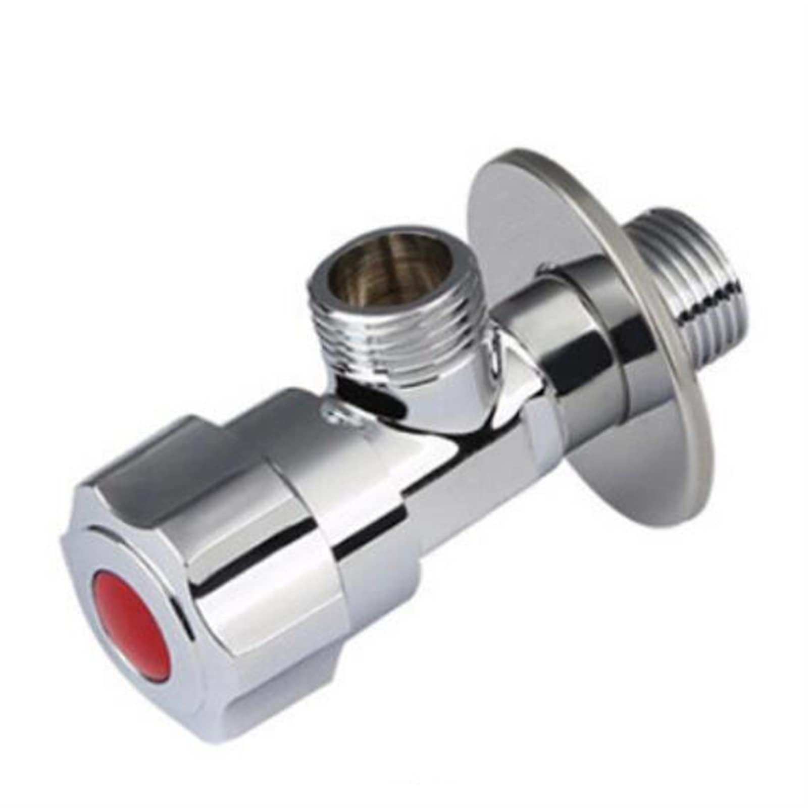 PEQYUACTE Zinc Alloy Triangle Valve, All Copper Valve Core Thickening Water Stop Valve Water Heater Kitchen Bathroom Toilet Angle Valve 1Pcs(Hot water valve)