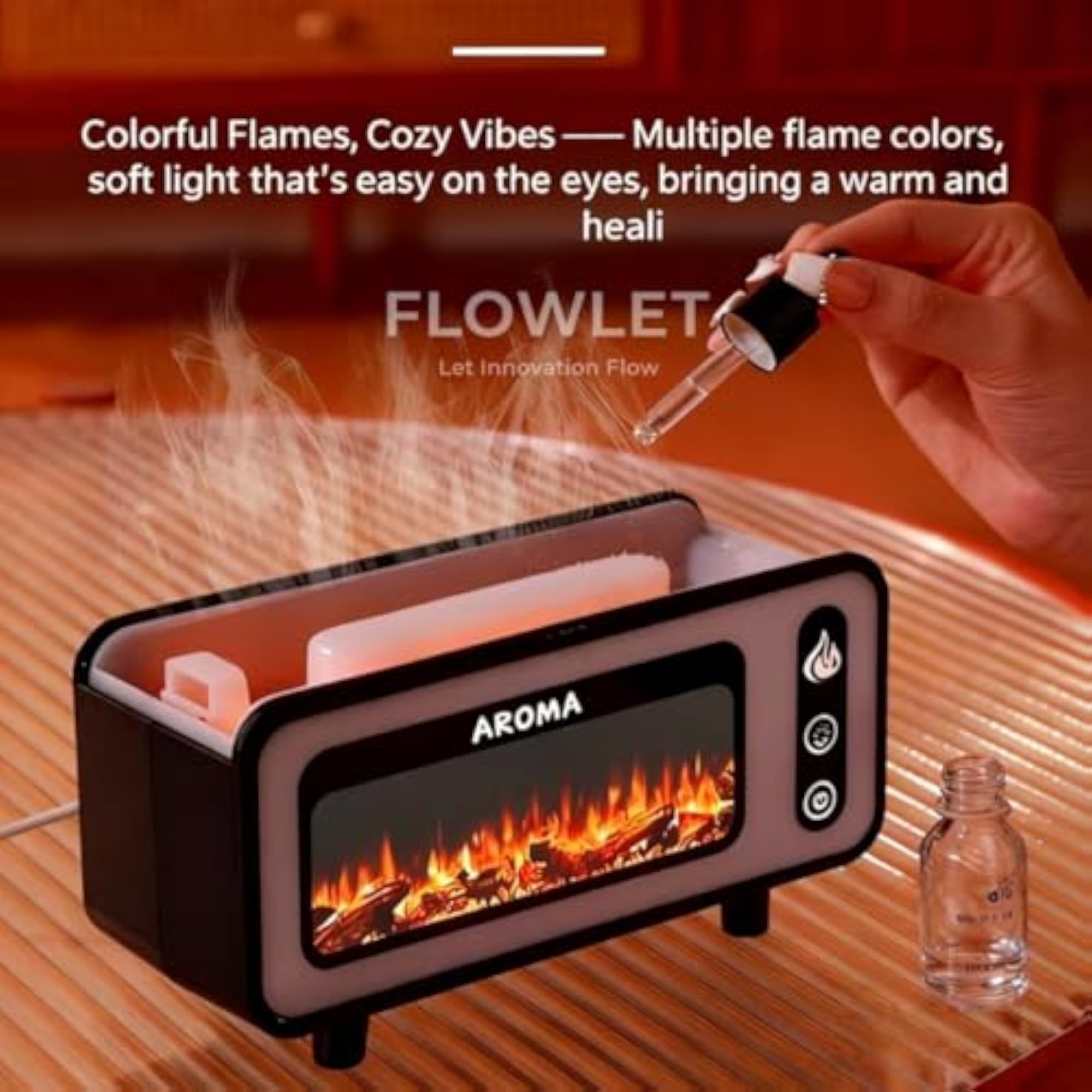 Aroma Diffuser 230ml Flame Aromatherapy Humidifier