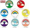 500PCS Rainbow Themed Sticker-Rainbow in The Sky Colorful Sticker Party Supplies Decorations Birthday Party Favors #2