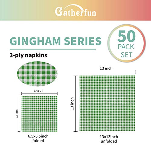 Gatherfun-Disposable-Napkins-Paper-Green-Plaid-for-Saint-Patricks-Day-Party-3-Ply-pack-of-50 Gatherfun Disposable Napkins Paper Green Plaid for Saint Patricks Day Party 3 Ply pack of 50