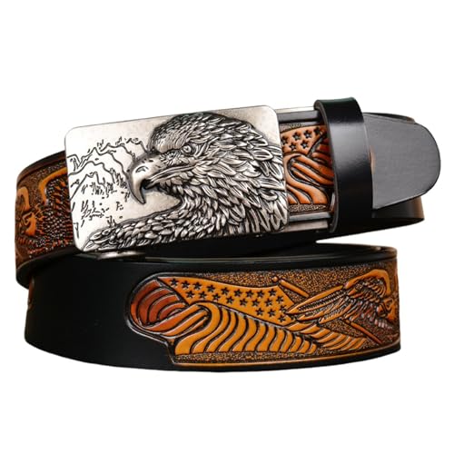 Ceinture cuir homme boucle automatique argentée idéale pour le bureau et les grands événements
