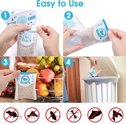 Image of CRIYALE Rat Repellent Pouches Natural, Long-Lasting, Non-Toxic & Eco-Friendly Rodent & Pest Control for Home, Kitchen, Warehouse & Garden Effective Deterrent for Mice, Mouse, Spider & Roaches (10pc)
