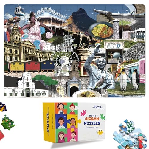 Image of Cape Town City Jigsaw Puzzle for Kids 9+ & Adults (250 Pieces) | Educational Travel Puzzle Game | Brain-Boosting & Culture Learning Gift