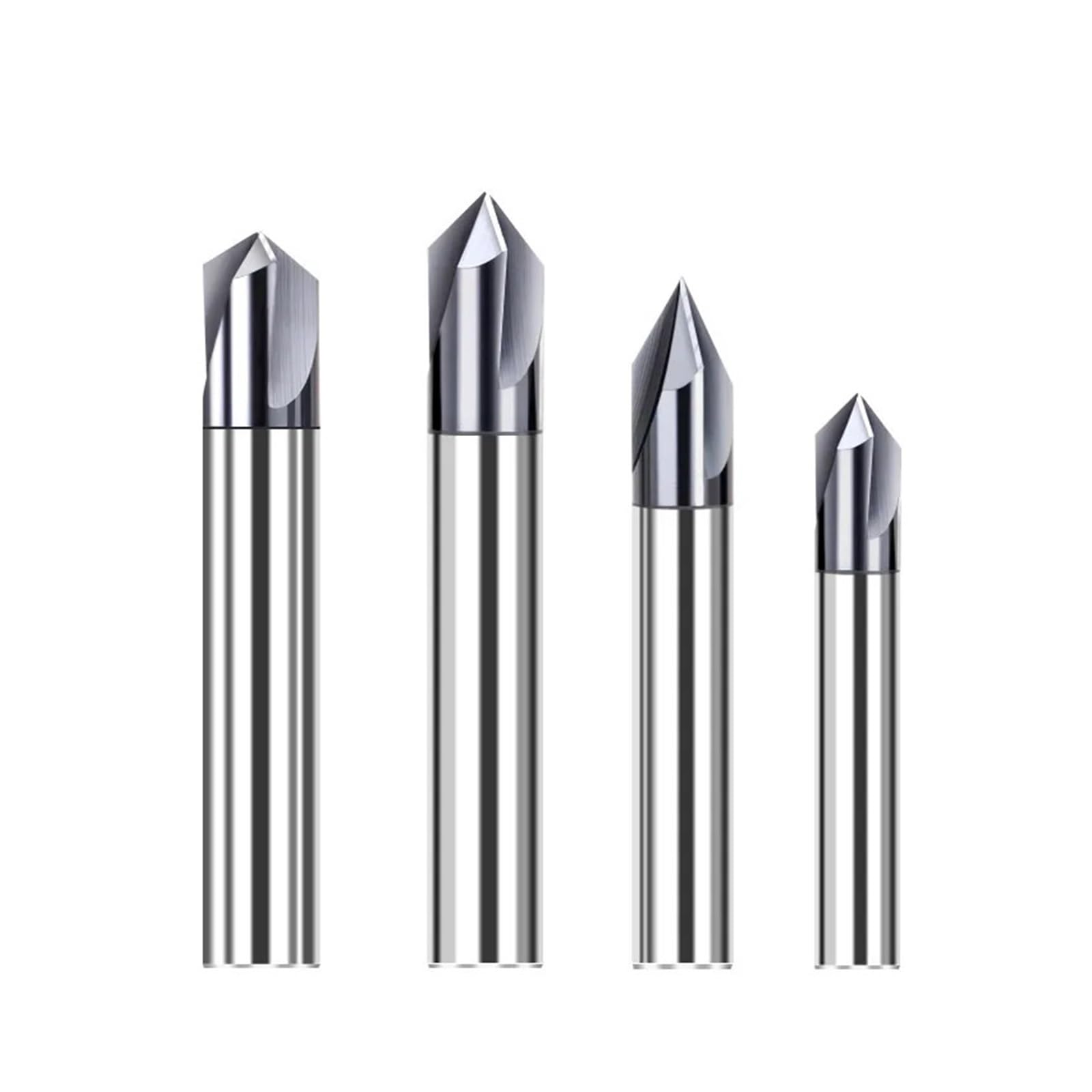 Juego de Brocas avellanadas carburo for fresado chaflán, Fresa Extremo y desbarbado, 60, 90 120 Grados, 2 3 Flautas, ranuradora Ranuras en V(10XR60X75LX3F)
