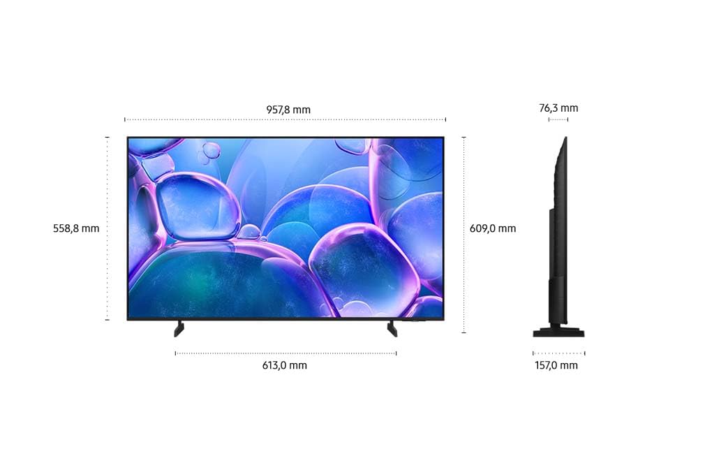 Samsung Crystal UHD 4K U7099F 43 Zoll (108 cm) LED Fernseher, Optimiert für Fussball und Gaming, Crystal Prozessor 4K, AI Upscaling, SmartThings, Knox Security, Kostenlose Inhalte, Smart AI TV